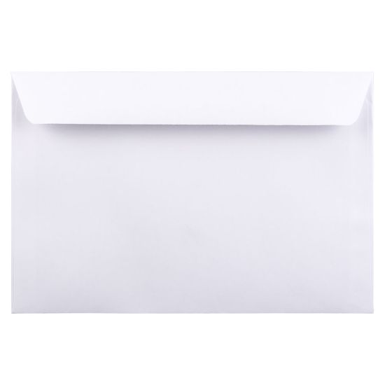 Picture of JAM Paper Booklet Envelopes, 6in x 9in, Gummed Seal, White, Pack Of 50 Envelopes