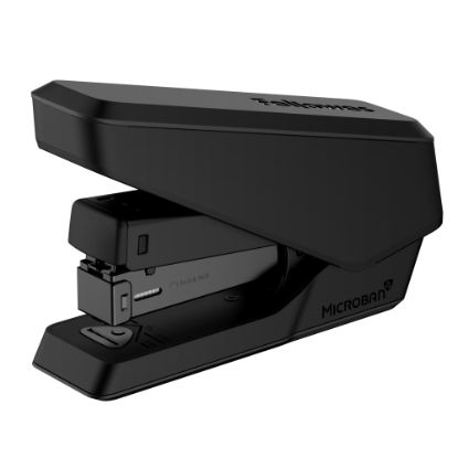 Picture of Fellowes LX840  Half Strip EasyPress Desktop Stapler with Anti-microbial Technology, 25-sheet Capacity, Black