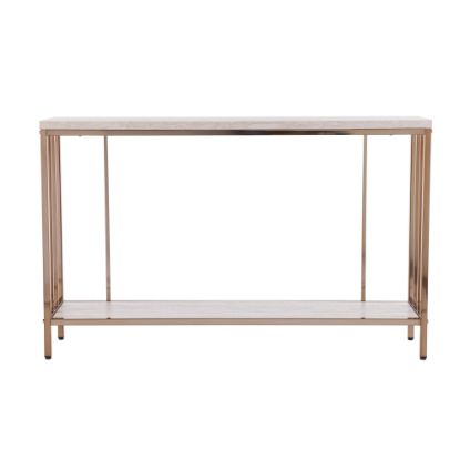 Picture of SEI Furniture Brexlyn Console Table, 29-1/2inH x 47-1/2inW x 11-3/4inD, Champagne