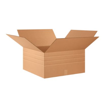 Picture of Partners Brand Multi-Depth Corrugated Boxes, 12in x 24in x 24in, Kraft, Pack Of 10