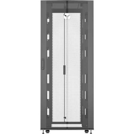 Picture of Vertiv VR Rack - 48U Server Rack Enclosure| 600x1200mm| 19-inch Cabinet (VR3307) - 2265x600x1200mm (HxWxD)| 77% perforated doors| Sides| Casters