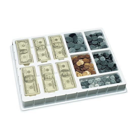 Picture of Educational Insights Play Money Coins And Bills Deluxe Set, 16inH x 12inW x 1 1/2inD, Kindergarten - Grade 5