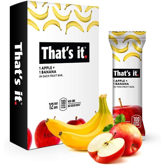 Picture of Thats It Fruit Bars, Gluten-Free Apple + Banana, 1.2 Oz, Pack Of 12 Bars