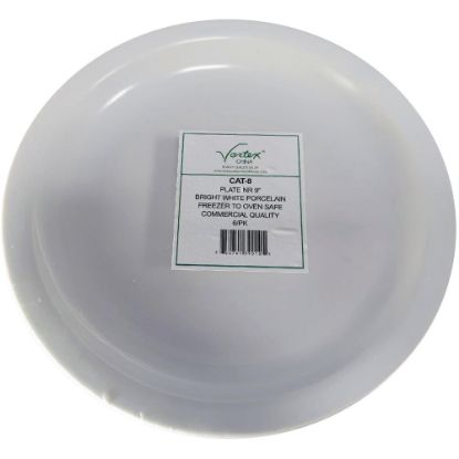 Picture of Hoffman Vertex China Catalina Collection Narrow Rim Plates, 9in, Bright White, Case Of 24 Plates