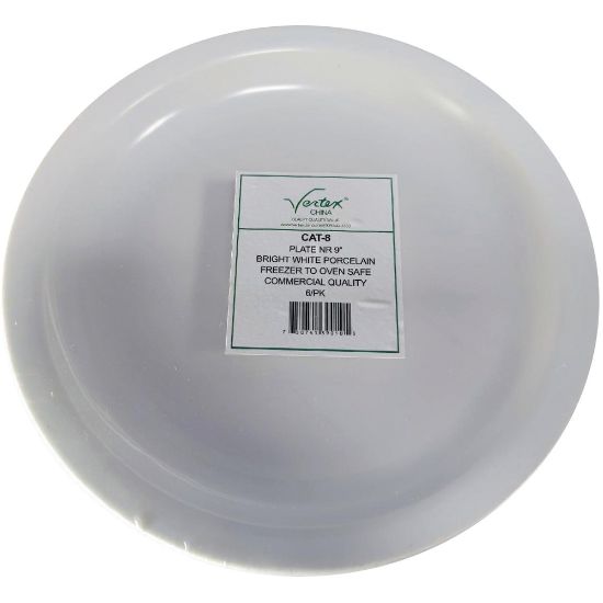 Picture of Hoffman Vertex China Catalina Collection Narrow Rim Plates, 9in, Bright White, Case Of 24 Plates