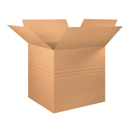 Picture of Partners Brand Multi-Depth Corrugated Boxes, 36in x 36in x 36in, Kraft, Pack Of 5