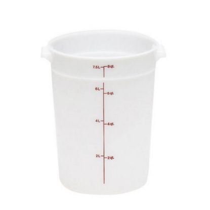 Picture of Cambro Food Storage Container, 8 Qt, White