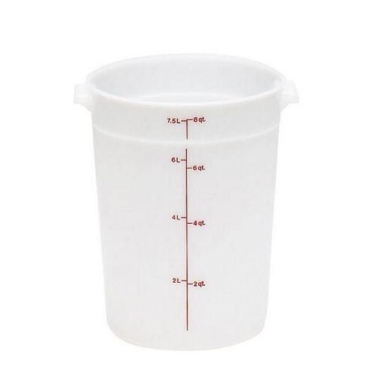 Picture of Cambro Food Storage Container, 8 Qt, White