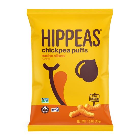 Picture of HIPPEAS Organic Chickpea Puffs Nacho Vibes, 1.5 Oz Bags, Pack Of 12 Bags