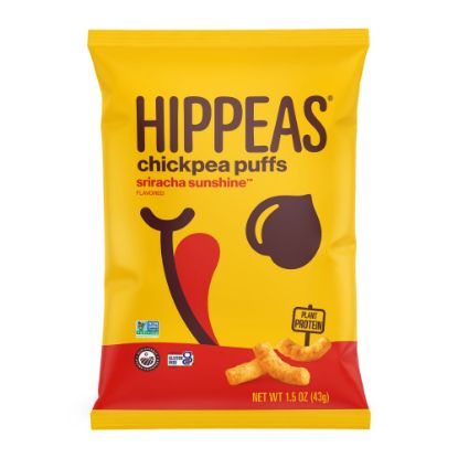 Picture of HIPPEAS Organic Chickpea Puffs Sriracha Sunshine, 1.5 Oz Bags, Pack Of 12 Bags