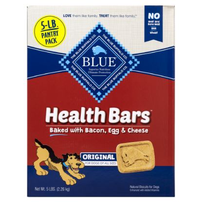 Picture of Blue Buffalo Health Bars Crunchy Dog Treat Biscuits, 5 Lb, Bacon Egg & Cheese