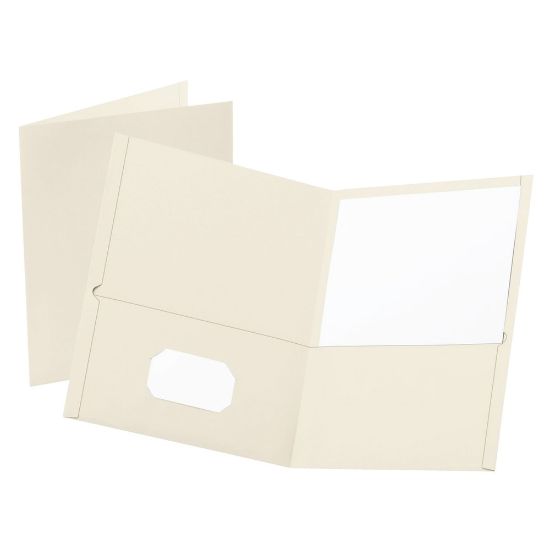 Picture of Oxford Twin-Pocket Portfolios, 8 1/2in x 11in, White, Pack Of 25