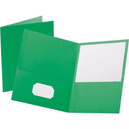 Picture of Oxford Twin-Pocket Portfolios, 8 1/2in x 11in, Green, Pack Of 25