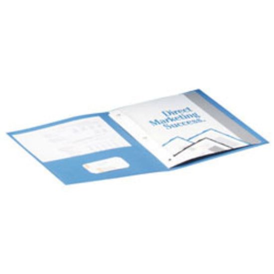 Picture of Oxford Twin-Pocket Portfolio With Fasteners, 8 1/2in x 11in, Light Blue, Pack Of 25