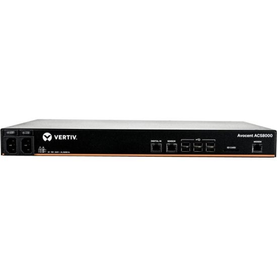 Picture of Vertiv Avocent ACS8000 Serial Console - 16 port Console Server - Modem - Dual AC - Advanced Serial Console Server - Remote Console - In - band and Out - of - band Connectivity - 16 port rs232 terminal