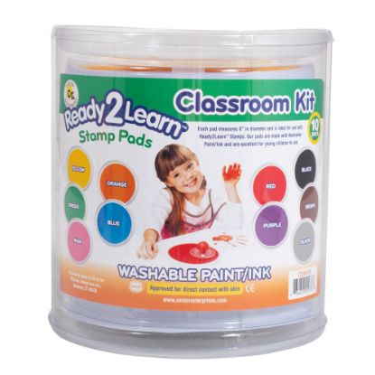 Picture of Ready 2 Learn Jumbo Circular Washable Stamp Pads, Classroom Set Of 10