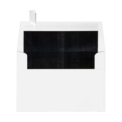 Picture of LUX Foil-Lined Invitation Envelopes A4, Peel & Press Closure, White/Black, Pack Of 50