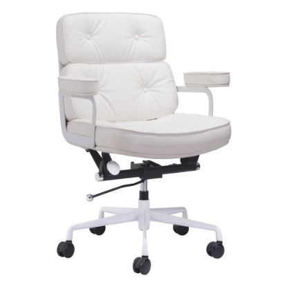 Picture of Zuo Modern Smiths Ergonomic High-Back Office Chair, White