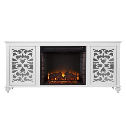 Picture of SEI Furniture Maldina Electric Fireplace, 26-1/2inH x 58inW x 15inD, White