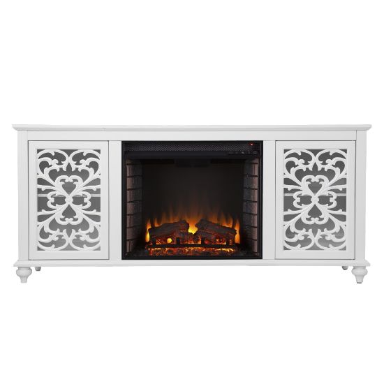 Picture of SEI Furniture Maldina Electric Fireplace, 26-1/2inH x 58inW x 15inD, White