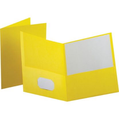 Picture of Esselte Letter-Size Twin-Pocket Report Covers, Yellow, Box Of 25