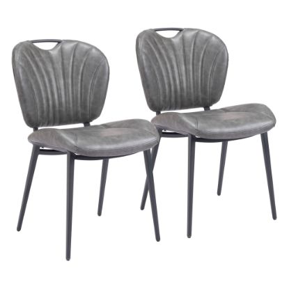 Picture of Zuo Modern Terrence Dining Chairs, Vintage Gray, Set Of 2 Chairs