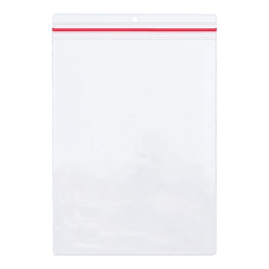 Picture of Partners Brand Industrial Zippered Job Ticket Holders, 9in x 12in, Clear, Case Of 15 Holders