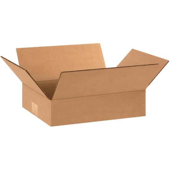 Picture of Partners Brand Flat Corrugated Boxes, 12in x 9in x 3in, Kraft, Pack Of 25