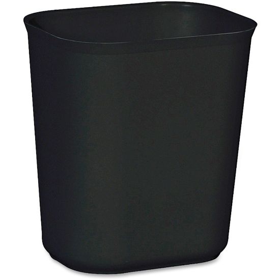 Picture of Rubbermaid Fire-Resistant Wastebasket, 3.5 Gallons, 12 1/4in x 11 1/8in x 8 1/4in, Black