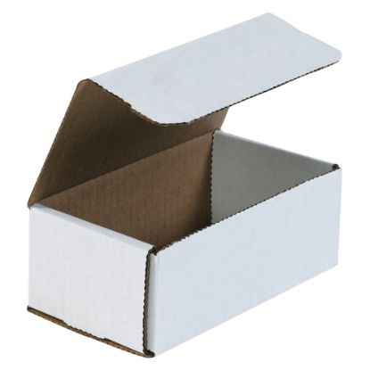 Picture of Partners Brand White Corrugated Mailers, 6 1/2in x 3 5/8in x 2 1/2in, Pack Of 50