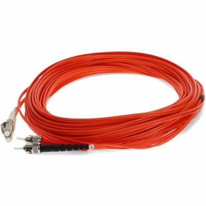 Picture of AddOn 20m LC to ST OM1 Orange Patch Cable - Patch cable - LC/UPC multi-mode (M) to ST/UPC multi-mode (M) - 20 m - fiber optic - duplex - 62.5 / 125 micron - OM1 - halogen-free - orange