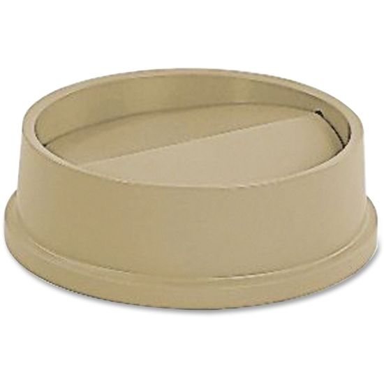 Picture of Rubbermaid Untouchable Round Plastic Swinging Top Lid, 16 1/8in, Beige