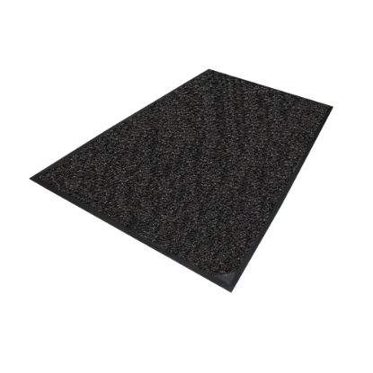 Picture of M+A Matting MicroLuxx Floor Mat, 59in x 35in, Universal, Brown/Black