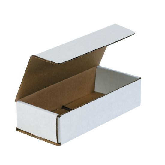 Picture of Partners Brand White Corrugated Mailers, 7 1/2in x 3 1/4in x 1 3/4in, Pack Of 50