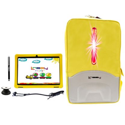 Picture of Linsay F10IPS Tablet, 10.1in Screen, 2GB Memory, 64GB Storage, Android 13, Kids Yellow LED