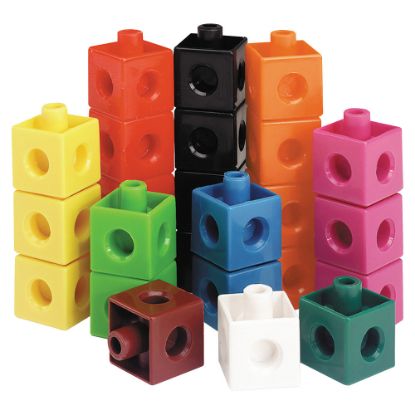 Picture of Learning Resources Snap Cubes Activity Set, Multicolored, 5 Year & Up, 100 Pieces