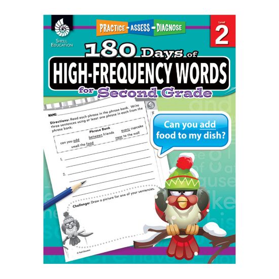 Picture of Shell Education 180 Days Of High-Frequency Words, Grade 2