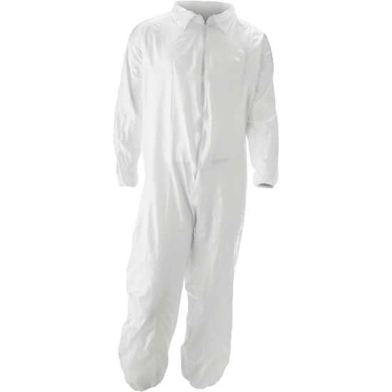 Picture of MALT ProMax Coverall - Recommended for: Chemical, Painting, Food Processing, Pesticide Spraying, Asbestos Abatement - 2-Xtra Large Size - Zipper Closure - Polyolefin - White - 25 / Carton