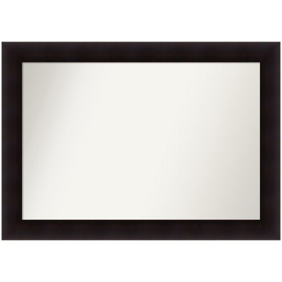 Picture of Amanti Art Non-Beveled Rectangle Wood-Framed Bathroom Wall Mirror, 29-1/2in x 41-1/2in, Portico Espresso