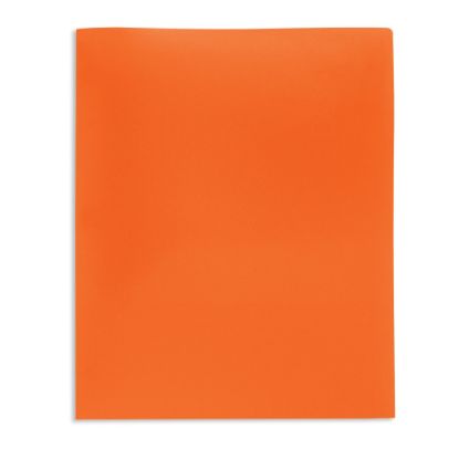 Picture of Office Depot Brand School-Grade 2-Pocket Poly Folder, Letter Size, Orange