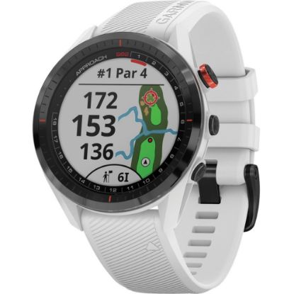 Picture of Garmin Approach S62 GPS Watch - White Band - Ceramic, Glass Bezel, Lens - Silicone Band - Water Resistant, Scratch Resistant - 164.04 ft Water Resistant