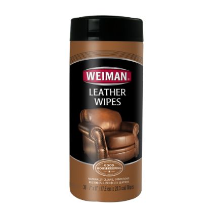 Picture of Weiman Leather Wipes, 7in x 8in, Canister Of 30