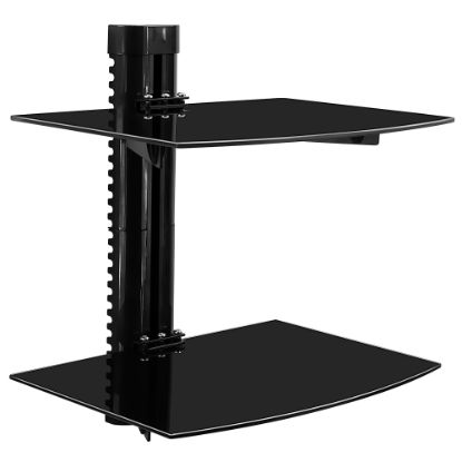 Picture of Mount-It! MI-892 2-Tier Wall Mounted Floating Shelf, 15-13/16inH x 14-1/4inW x 9-13/16inD, Black