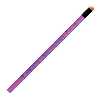 Picture of J.R. Moon Pencil Co. Pencils, 2.11 mm, #2 HB Lead, Happy Birthday, Neon Multicolor, Pack Of 144