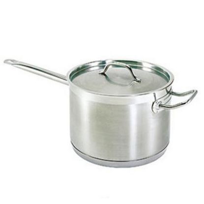 Picture of Winco Induction-Ready Stainless Steel Sauce Pan, 2 Qt, Silver