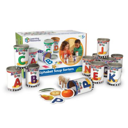 Picture of Learning Resources Alphabet Soup Sorters, 3in x 4 1/4in, Multicolor, Pre-K - Grade 2