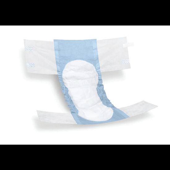 Picture of FitRight Extra Disposable Briefs, Large, Blue/White, 20 Briefs Per Bag, Case Of 4 Bags