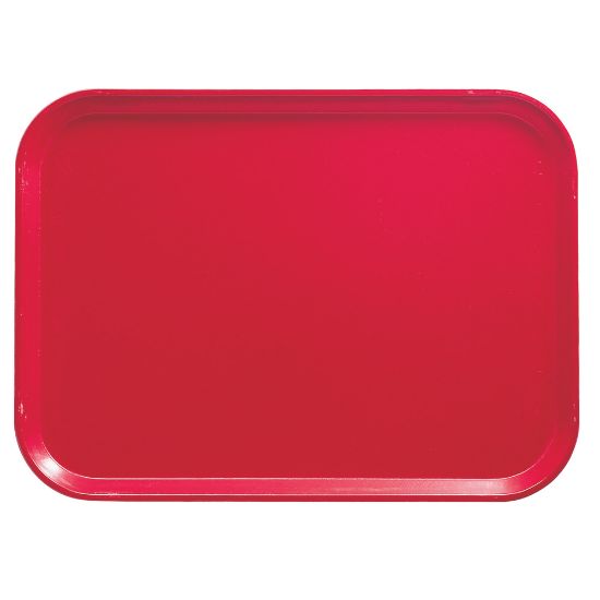 Picture of Cambro Camtray Rectangular Serving Trays, 14in x 18in, Cambro Red, Pack Of 12 Trays