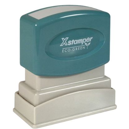 Picture of Xstamper One-Color Title Stamp, Pre-Inked, "Approved", Blue