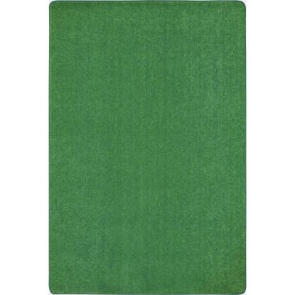 Picture of Joy Carpets Kid Essentials Solid Color Rectangle Area Rug, Just Kidding, 4ft x 6ft, Grass Green